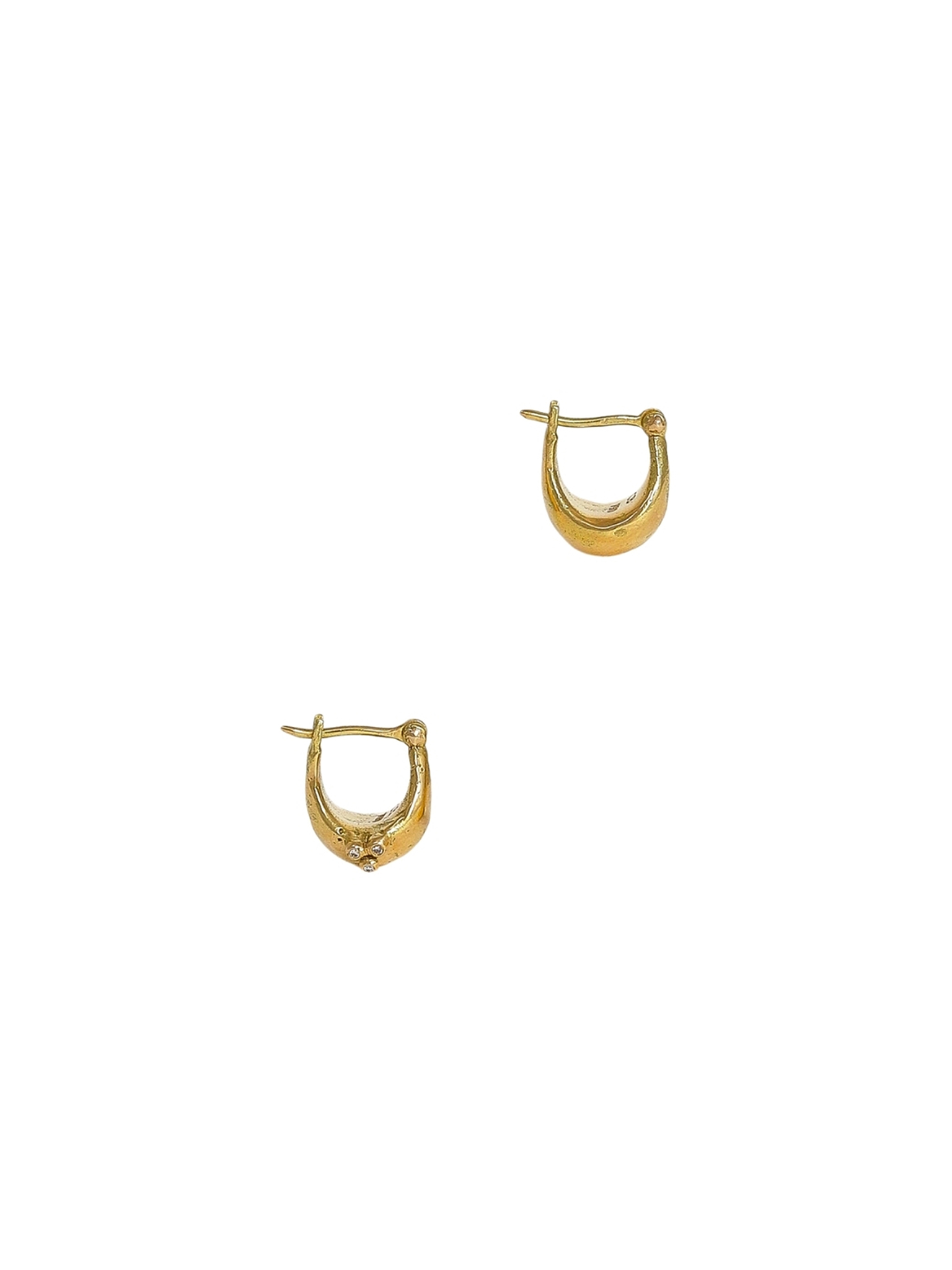 Hellespont earrings with diamond - solid gold